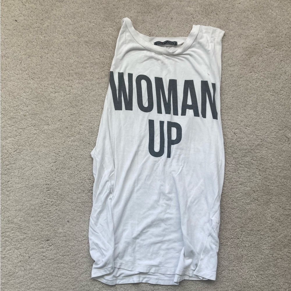 Woman up muscle tank